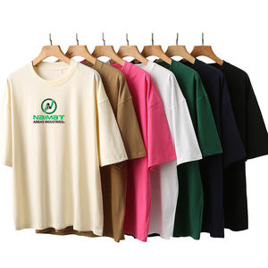 Camisetas Extra Grandes Personalizadas con Logotipo Premium para Hombre, Hombros Caídos, Algodón Grueso, Multicolores, Lisas, al por Mayor - Product Image 1