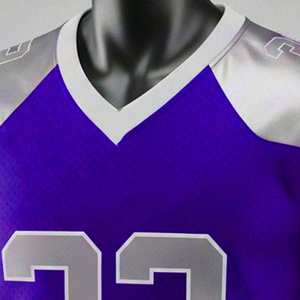 Vente en gros de maillots de football américain personnalisés de haute qualité, broderie et sublimation, manches courtes, pour équipe, à prix avantageux - Product Image 3