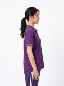 Camiseta Polo Morada de Uniforme Universitario UTM para Mujer, Logotipo Bordado de Alta Calidad y Lujo - Product Image 2