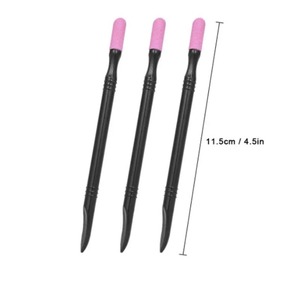 3 Limas de Uñas Desechables de Doble Cara, Grano 100, con Cabezales de Esponja Rosa, 9 cm, Mini Limas de Acero Inoxidable para Manicura (Color - Product Image 1