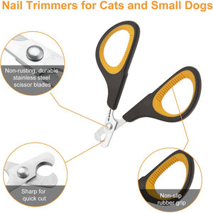 Juego de cortaúñas profesional antideslizante ergonómico para mascotas, cortaúñas de acero Premium para perros y gatos, pequeños instrumentos de belleza de acero - Product Image 5