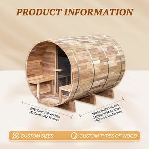Sauna extérieur isolé avancé avec application Wi-Fi intelligente et contrôle à distance, norme de sécurité ETL, <span class=keywords><strong>France</strong></span>, projet multi-pièces assemblées - Product Image 3