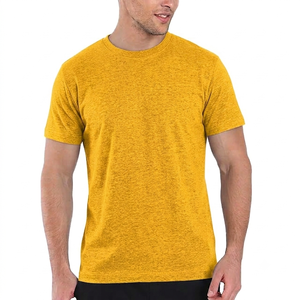 OEM ODM Plain <b>yellow</b> Color Men's Summer Wear T-Shirt Short Sleeves Regular Fit Breathable Fabric T-Shirt At Low Price - Product Image 1