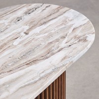 Table console Vandana Terra Ultra 110x45 cm en marbre et bois de manguier