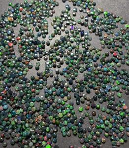 Natural Ethiopian Black Opal Round Cabochon <b>Stone</b> ,100% Natural Multi <b>Fire</b> Opal Gemstone, Small Mix Sizes Loose Opal - Product Image 5