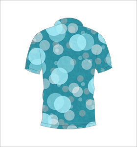 Polo de Hombre con Patrón de Círculos Teal, Sublimación Personalizada, Manga Corta, Verano, Casual, Transpirable, Ligero, para Golf - Product Image 5