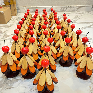 Sous-verres en bois d'arbre, bambou naturel, sous-verres de Noël pour table, faits à la main au Vietnam par 99 Gold Data - Product Image 2