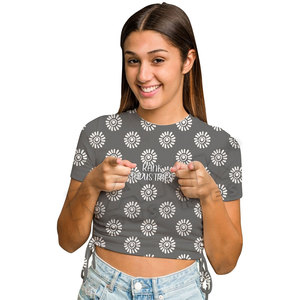 T-shirts courts pour femmes, style tendance, décontractés, avec tissu léger et respirant, extensible et doux - Product Image 1