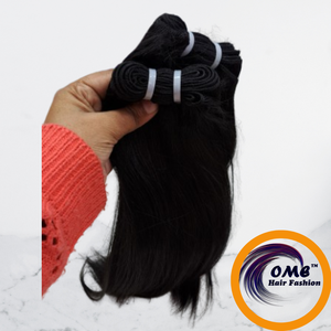 Extensions de cheveux humains à double trame |   Extensions de cheveux Remy épaisses et volumineuses pour tissage professionnel - Product Image 3