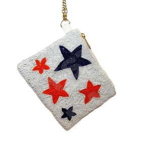 Astro Seed Monedero de Algodón Bordado a Mano con Cuentas, Hermoso Accesorio de Moda con Detalles Bordados - Product Image 1