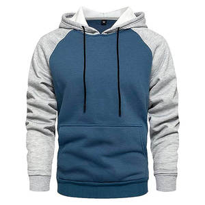 Proveedor de Sudaderas con Capucha de Felpa Gruesa 100% Algodón con Logo Personalizado al por Mayor, Sudaderas con Capucha Oversize con Mangas Raglán y Diseño Empalmado para Hombre - Product Image 3