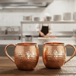 Mug Moscow Mule en cuivre pur à 100 %, poli miroir, fabriqué en Inde, écologique, cadeau d'entreprise en gros - Product Image 1