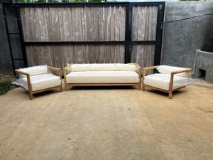 Conjunto de sofás para exteriores Caira fabricado con teca indonesia de primera calidad para el mercado de exportación global a precios competitivos - Product Image 5