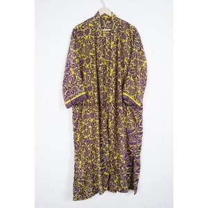 Vestido Largo Floral de Seda Satén 100% con Cuello en V y Cierre de Cordón, Estilo Boho, Suave y Transpirable, Ropa de Dormir Vintage - Product Image 3