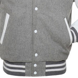 Chaqueta Varsity de Béisbol con Cuello Alto, Diseño Personalizado, Lona Transpirable, Mangas de Algodón, Logotipo Frontal, para Invierno - Product Image 4
