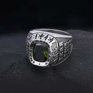 Bague d'École BOJ 033 Personnalisée en Argent et Diamant, Bague de Diplôme Universitaire Unisexe, Cadeau pour Fêtes et Occasions Spéciales, Prix Bas - Product Image 6