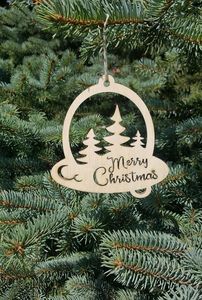 Ornements en bois personnalisés, décorations de Noël personnalisées, artisanat en bois naturel à suspendre, fournitures pour fêtes de fin d'année - Product Image 4