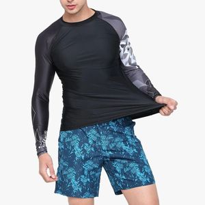 Men's Long Sleeve <b>Raglan</b> T-Shirt Geometric Print Quick Dry Slim Fit O-Neck Sporty Style Knitted Spandex 220g Anti-UV - Product Image 1