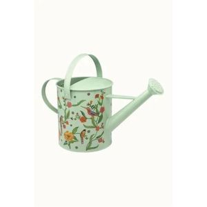 Decorative Metal Watering Can Vintage <b>Floral</b> Printed Iron Garden Water Pot Outdoor Indoor Plant Watering Kettle Home Gardening - Product Image 1