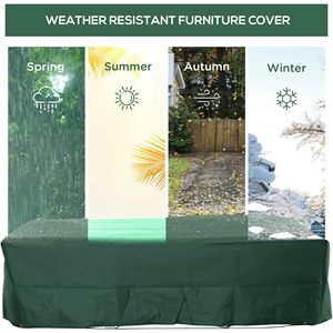 Funda para Sofá Seccional de Exterior Resistente, 97 x 65 x 26 Pulgadas, Impermeable, con Protección contra la Intemperie, Verde Oscuro - Product Image 6