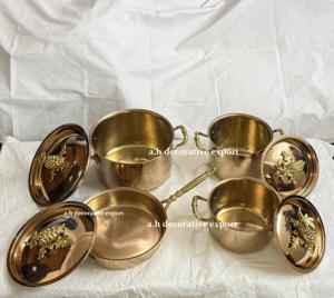 Ensemble de casseroles et poêles en acier inoxydable martelé de qualité export, écologiques, décorations haut de gamme européennes, ustensiles de cuisine - Product Image 5