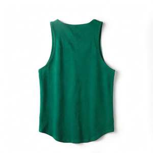Débardeur Vert Uni GYM ACTIVE Col Rond avec Poche Avant Logo Gym Active Bloc de Couleurs Effet Délavé Sans Manches Côtelettes Personnalisées - Product Image 3