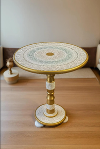 Meubles de salon de luxe, design modulaire moderne, table basse ronde en verre et bois foncé - Product Image 3