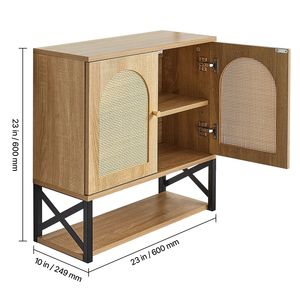 Armadietto da Bagno a Parete con 2 Ante e Ripiano Regolabile per Organizzazione Medicinali, in MDF, Montaggio a Parete - Product Image 6
