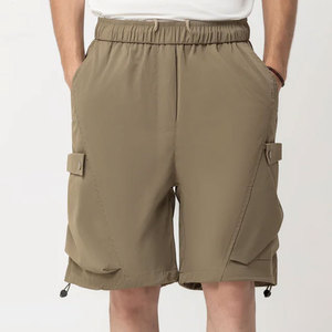 Comfortable Soft Canvas Fabric Men's Casual Shorts Solid Quick Dry Breathable Anti-Wrinkle Drawstring Closure Customized Shorts - Product Image 5