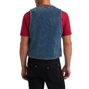 Chaleco de Invierno para Hombre con Cuello en V y Cremallera, Diseño Paisley, Tejido de Lana, Impermeable y Reversible - Product Image 3