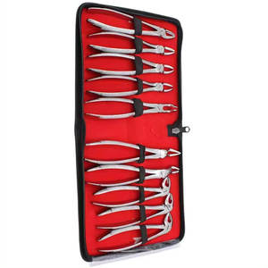 Ensemble professionnel de 10 pinces ergonomiques pour l'extraction dentaire en acier inoxydable, instruments chirurgicaux buccaux à turbine - Product Image 4