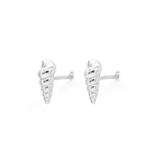 925 Sterling Zilver Stud Earring Vergulde Sieraden Schelp Stud Oorbellen Sieraden Voor Vrouwen