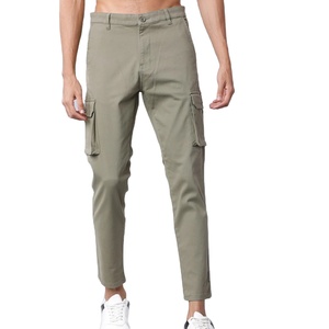 Pantalones Cargo de Alta Calidad 100% Algodón, Nuevo Estilo para Hombre, con Bolsillos Laterales para Trabajadores, Conjuntos Deportivos para Hombre - Product Image 1