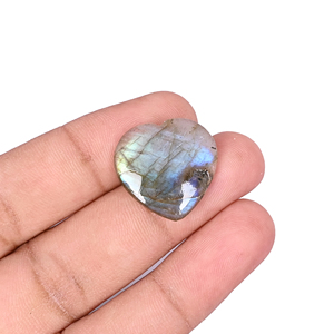 Labradorite naturelle 13 carats 20x21mm en forme de cœur Shilpi Impex Pierre précieuse en vrac pour la fabrication de bijoux - Product Image 2