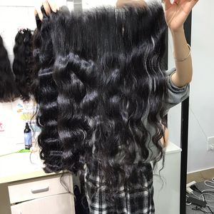 ขายส่ง NATURAL WAVE 3 มัดด้านหน้า หุ้นใหญ่ ผมบริสุทธิ์คุณภาพสูง 100% ผมบริสุทธิ์ ผมดิบเวียดนาม - Product Image 1