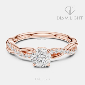 Bague de mariage ronde 0,65 carat, bijoux fins, certifiée IGI, or blanc 14 carats, diamant de laboratoire, bague de fiançailles et d'anniversaire - Product Image 3