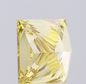 Fabricación de joyería fina con un diamante de laboratorio de corte princesa, color amarillo intenso, brillante, cuadrado, de color radiante. - Product Image 3