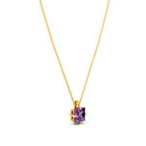 Collar Personalizado de Oro Sólido de 14K, 9K, 10K, 18K con Gema de Laboratorio de 1.5Ct, Certificado RJC, Joyería Fina Ética, MOQ 3 Piezas, 10 Piezas, OEM, ODM, NK706690 - Product Image 2