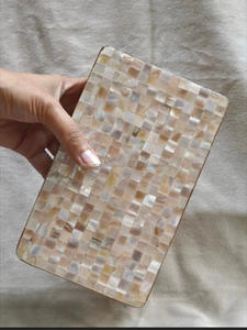 Pochette élégante en nacre vintage faite à la main |   Bouton de fermeture éclair pour sac à main en incrustations de coquillages naturels de qualité supérieure pour mariages, événements, personnalisé - Product Image 6