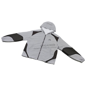 Chaqueta Técnica para Hombre, 100% Nailon, Impermeable, con Franjas Reflectantes, Diseño de Bloques de Color, Cortavientos - Product Image 2