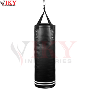 Sacs de frappe de boxe en cuir PU noir robuste OEM, ensemble d'entraînement vide avec support de fixation au plafond pour fitness et MMA - Product Image 3
