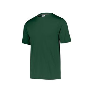 T-shirt décontracté pour homme en polyester 180g, bleu roi, col rond, manches courtes, coupe classique, uni, séchage rapide, anti-plis, respirant, avec logo - Product Image 2