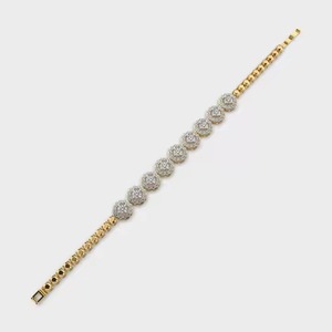 Moissanite Diamond <b>Bracelet</b> for Women and Men, Mix Cut Diamond 18k Yellow <b>Bracelet</b> For Wedding, Solid Gold moissanite <b>Bracelet</b> - Product Image 2