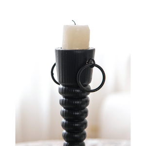 เชิงเทียนวินเทจสีดำ เชิงเทียนไม้เนื้อแข็งสำหรับตกแต่งโต๊ะในวันอีสเตอร์ ของขวัญงานแต่งงาน เชิงเทียนสไตล์เรโทร โดย MULTI CRAFT - Product Image 3