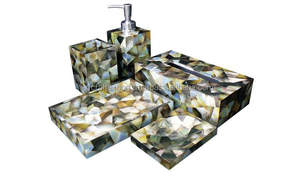 Ensemble de salle de bain indien fait main en nacre pour la maison, ensemble de salle de bain pour hôtel et restaurant - Product Image 5