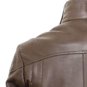 Chaqueta de Cuero con Cierre y Cuello Alto, Diseño Personalizado de Alta Calidad, Impermeable, Transpirable, Cálida para Invierno, Estilo Urbano para Hombre - Product Image 6