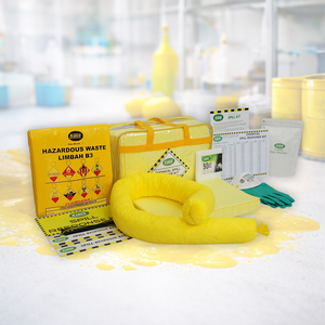 Kit de Réponse aux Déversements Chimiques SABER, Sac Souple Jaune 15 Litres, Kit d'Urgence pour Usine et Atelier - Product Image 2