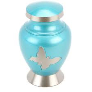 Urna de cremación de latón estilo moderno con diseño de mariposa para cenizas humanas, urna funeraria conmemorativa para adultos con recuerdo para mujeres y hombres - Product Image 2