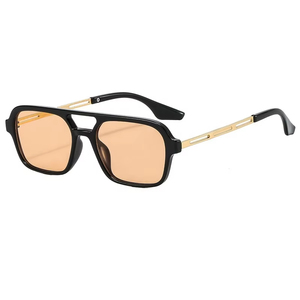 Lunettes de soleil rectangulaires vintage 2025 à double pont, logo personnalisé, tendance et originales - Product Image 6