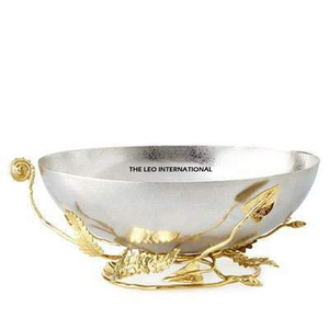 Hand Polished Sustainable Indian Aluminum Serving Bowl for Dry Fruits with Royal <b>Antique</b> Finish Dishwasher <b>Safe</b> - Product Image 1